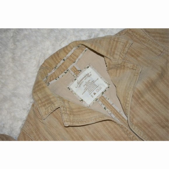 Maurices corduroy blazer jacket coat button pockets collar tan beige - Picture 2 of 6